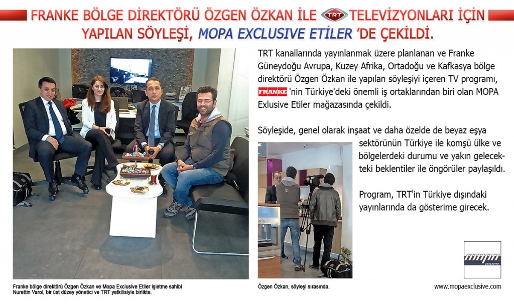 Franke TRT söyleşisi Mopa Exclusive Etiler'de